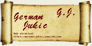 German Jukić vizit kartica